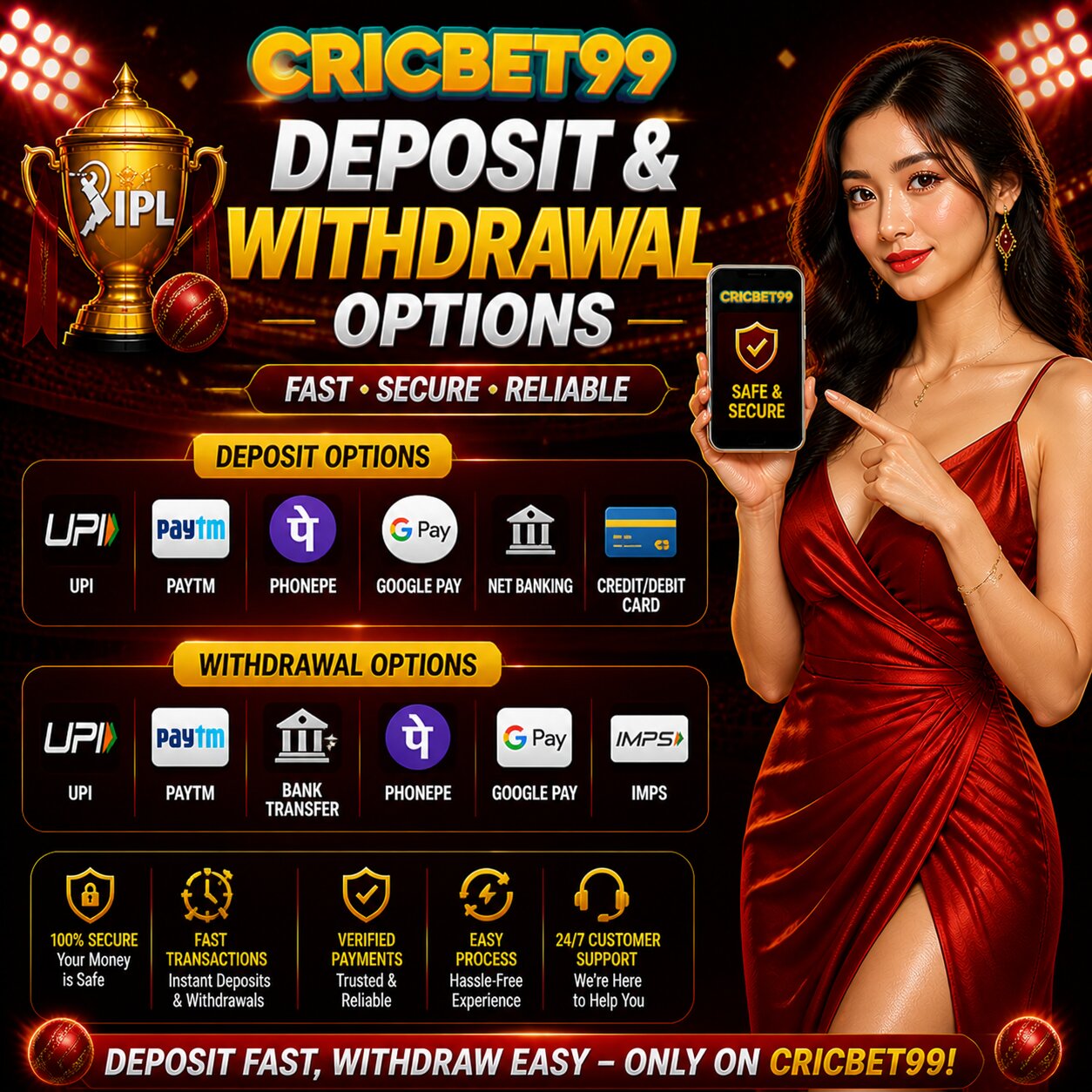 Deposit & Withdrawal Options