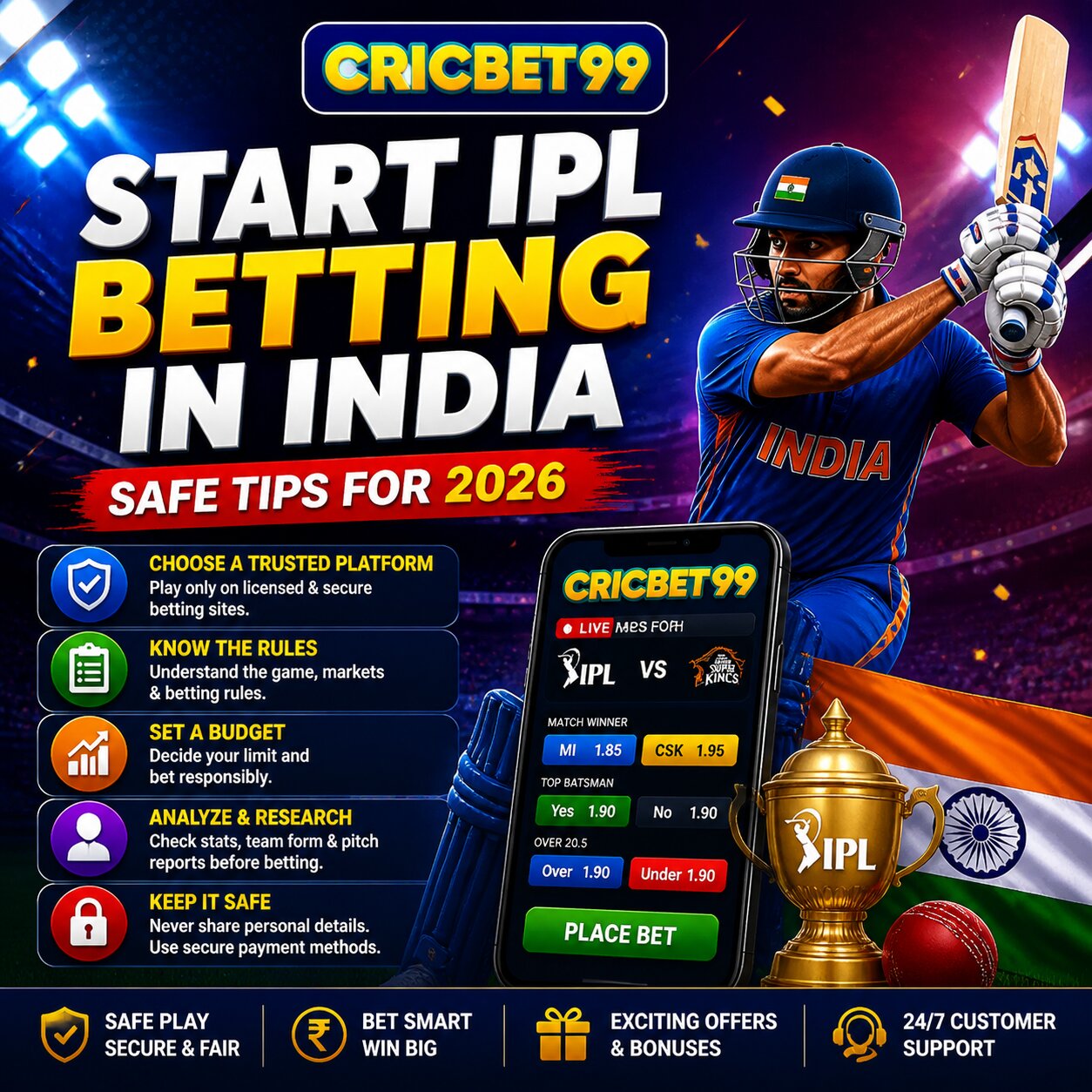 Start IPL Betting in India – Safe Tips for 2026