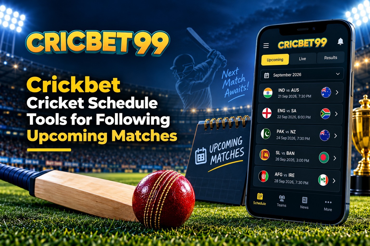 Crickbet Cricket Schedule Tools for Following Upcoming Matches