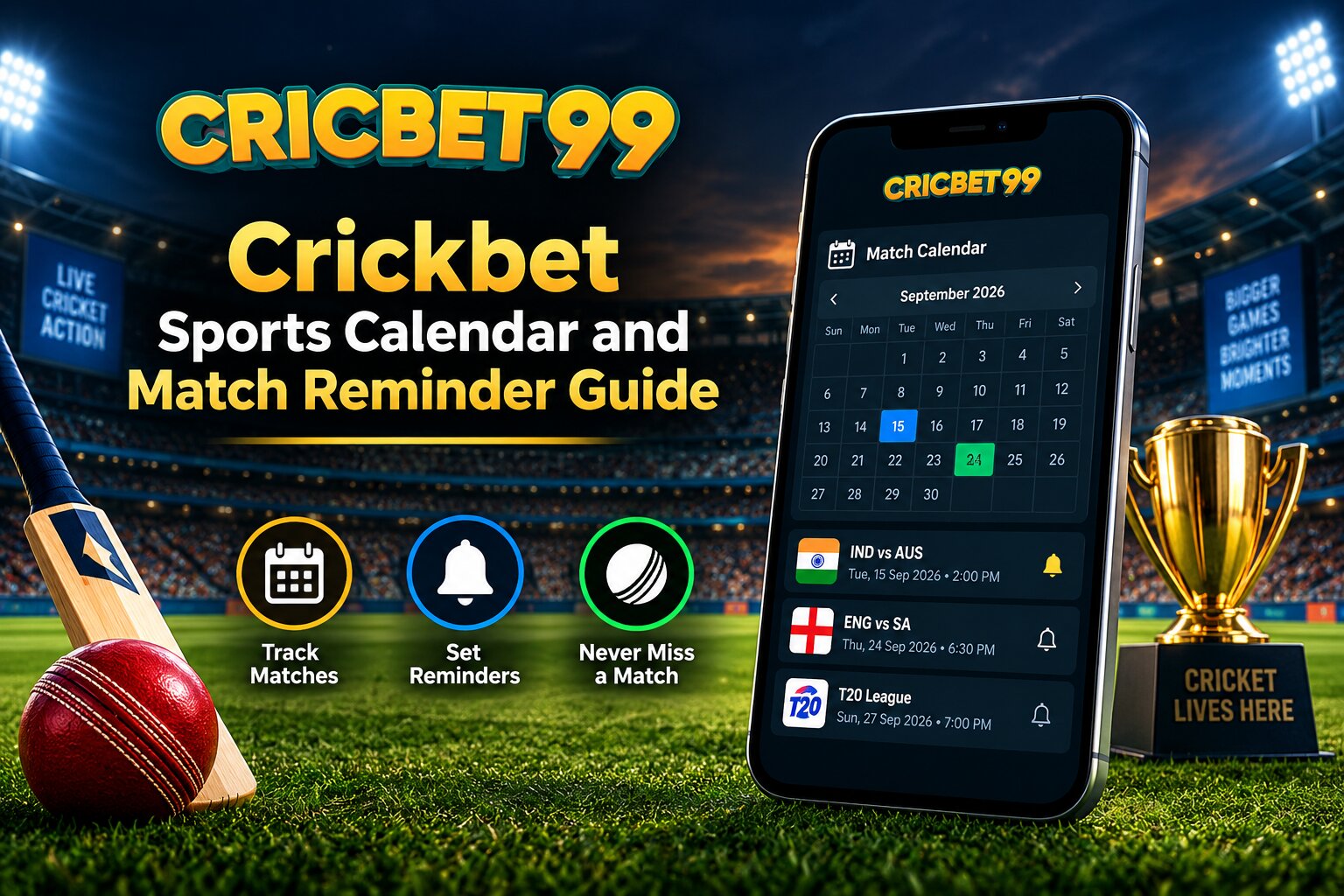 Crickbet Sports Calendar and Match Reminder Guide